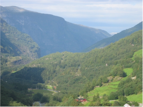 cliff view from train